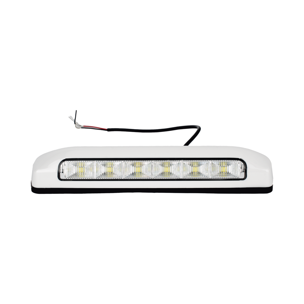 [XLTE2205W] Luz de Escena, 6 LED, IP67, con bisel color blanco, Ideal para Ambulancias y Vehiculos de trabajo