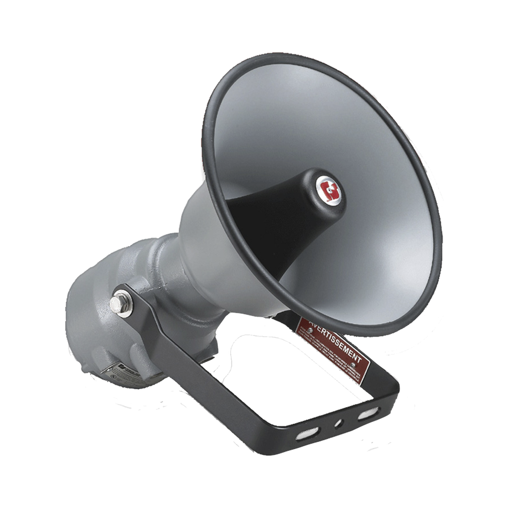 Altavoz amplificado a prueba de explosiones 302X SelecTone® Aprobado por CSFM y listado por UL y cUL para Clase I, División 1, Grupos B, C y D; Clase I, División 2, Grupo A; Clase II, División 2, Grupos F y G; Clase III 120-240 VC