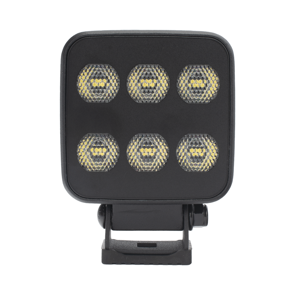 Luz de Trabajo Ultra brillante Cuadrada, 6 LED, 6552 Lúmenes, 12-24 Vcd
