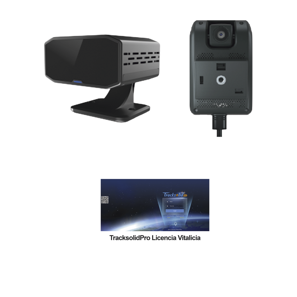 KIT Dashcam con sistema de control ADAS (asistencia de manejo) y Camara DMS con IA (JC170) / Multiples alarmas /Comunicación dos vías / ideal para flotas vehiculares / Facil instalacio / Incluye licencia vitalicia plataforma TrackSolidPro