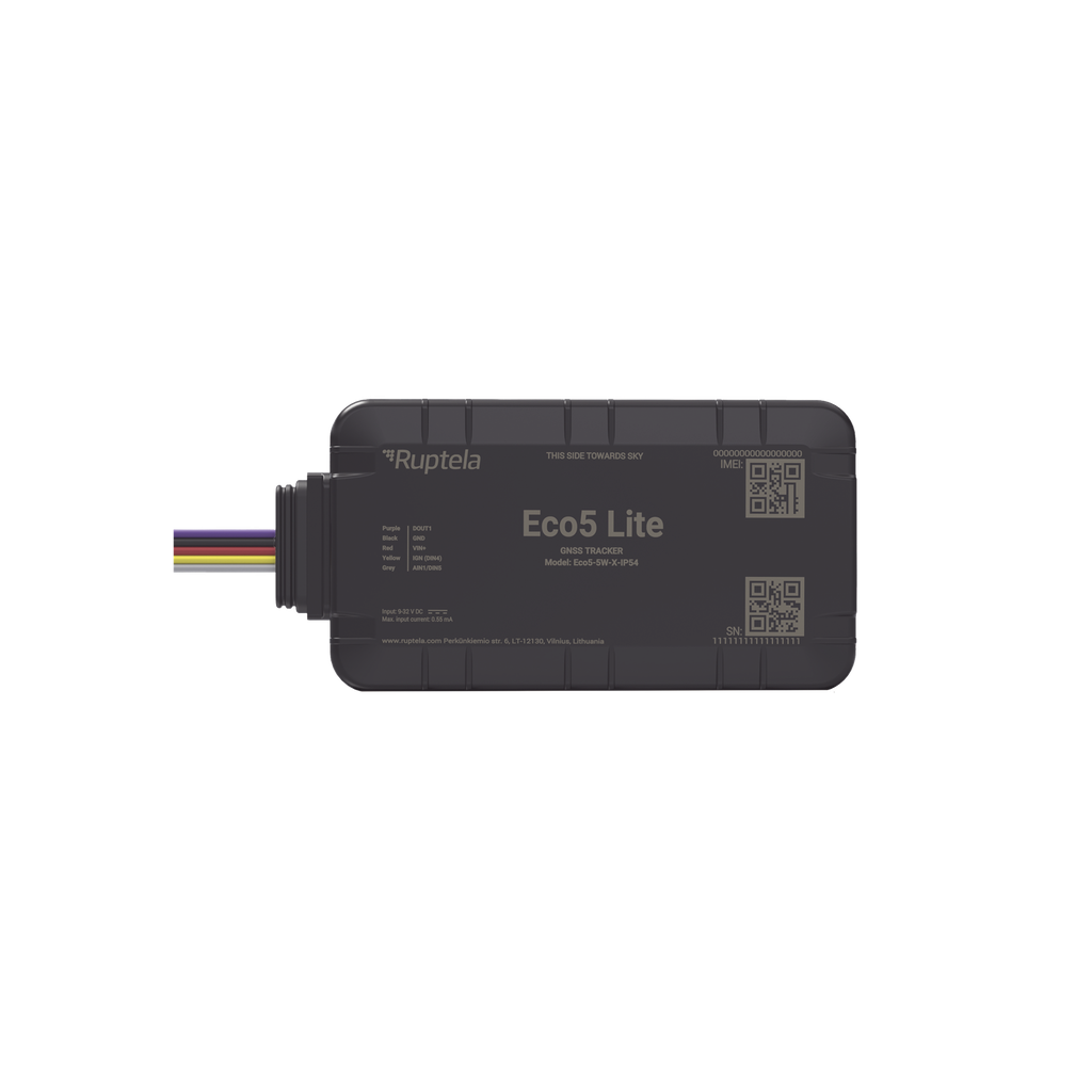 Rastreador Vehicular y Monitoreo de Flota / BLE 5.0 y GNSS / LTE CAT1 y LTE-M con Respaldo 2G / GNSS U-blox / MiKado IP54 / -20 °C a +40 °C / Acelerómetro de 3 Ejes / Suministro 9-32 V / Batería Interna