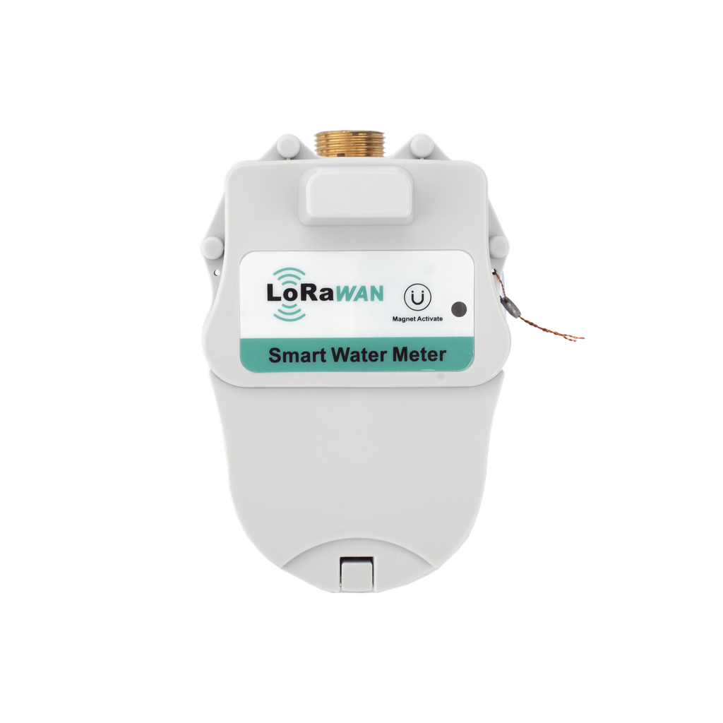 FLUJOMETRO DE AGUA LORAWAN® PARA TUBERIA DE 1/2 PULGADA CON VALVULA DE CORTE DE FLUJO