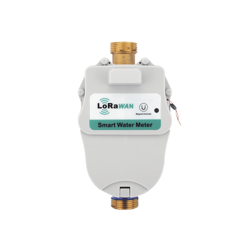 FLUJOMETRO DE AGUA LORAWAN® PARA TUBERIA DE 3/4 PULGADA CON VALVULA DE CORTE DE FLUJO