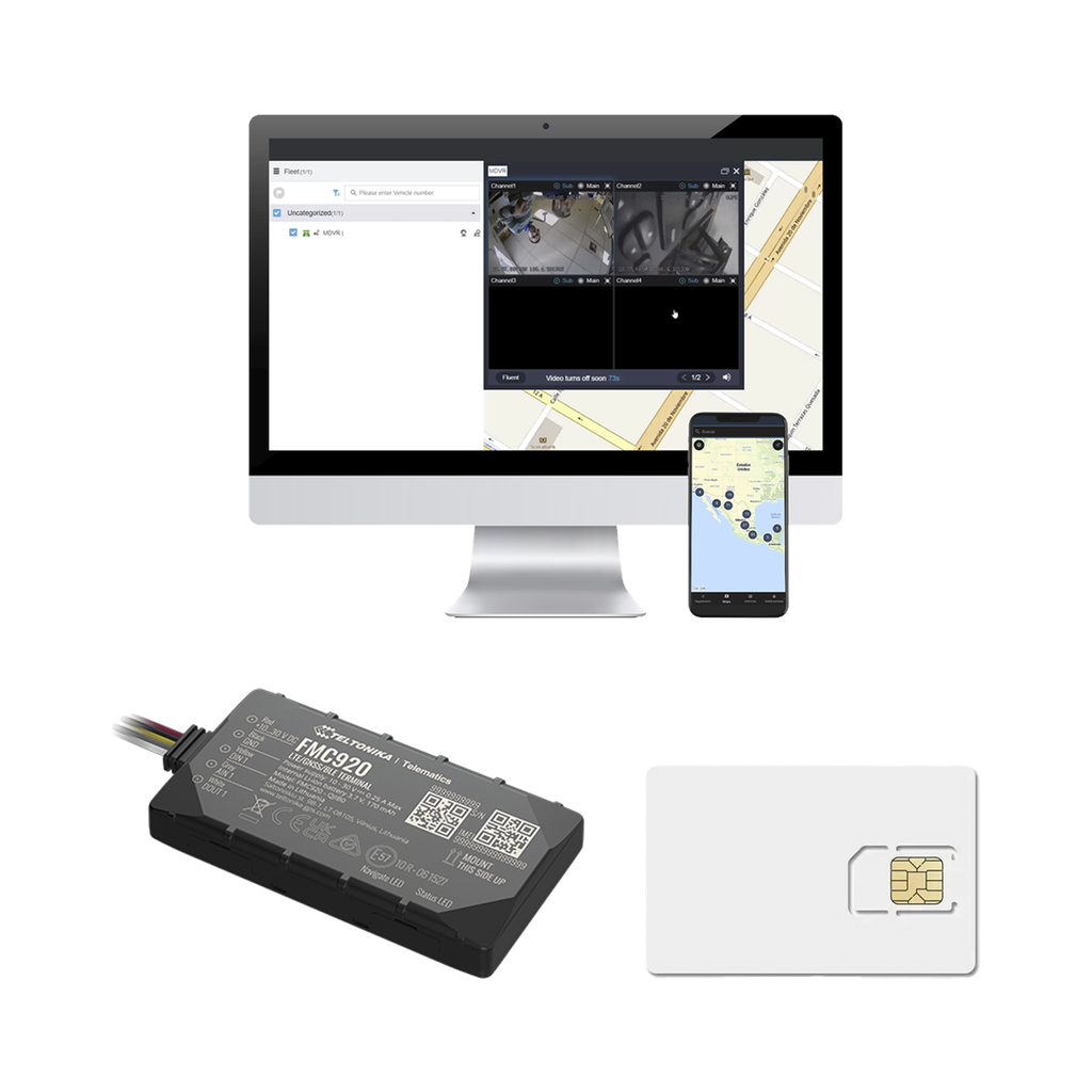 [FMC920KIT2] Kit Rastreador Vehicular 4G LTE CAT 1 y 2G/ Anualidad de SIM600MB1Y / Anualidad de EPCOMGPSCODE