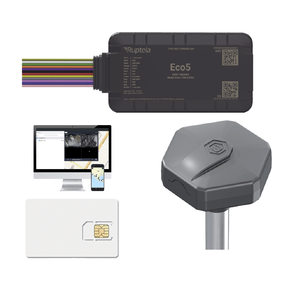 KIT Dispositivo de Rastreo Vehicular/ Sensor nivel de combustible BLE / Conectividad LTE Cat1 y LTE-M / BLE 5.0 / GNSS U-blox / Carcasa IP54 / Batería Interna de Respaldo / Detecta Interferencias / Incluye: EPCOMGPSCODE, TDBLE1000 y SIM500MB2Y