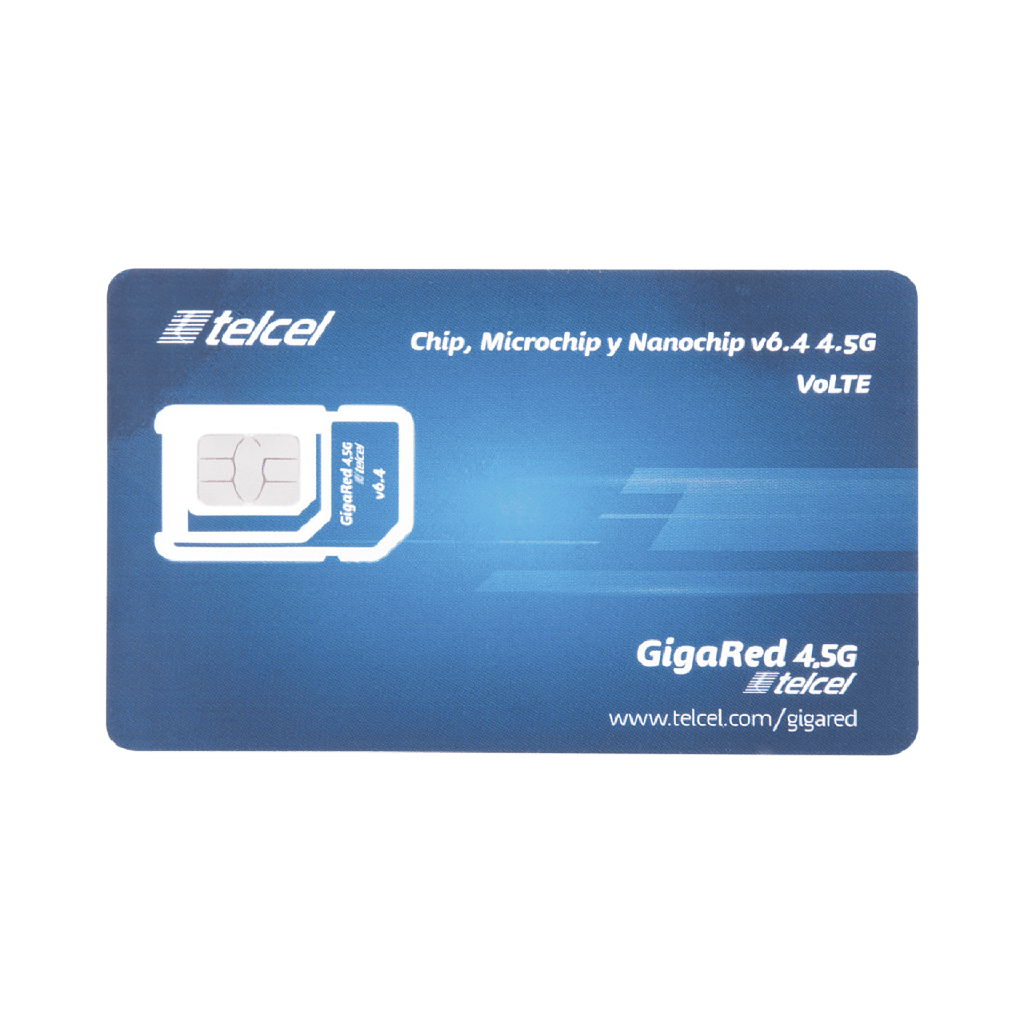 SIM TELCEL 6 GB mensual para dispositivos móviles 3G/4G (Telcel) 1 año de servicio (solo datos)
