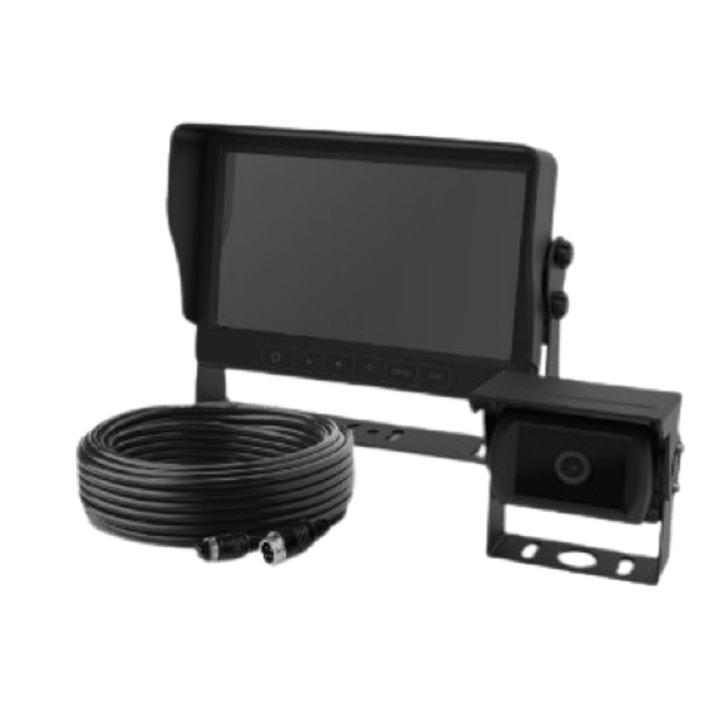 K7000BAI Sistema Profesional de Cámara de Reversa y Monitor para Vehículos de Trabajo y Montacargas con inteligencia IA para la detección de peatones