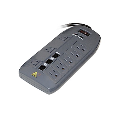 [DTK-8FF] Muliticontacto con Protección Contra Sobretensiones de 8 Salidas de 120 VCA y Telco, Hasta 6 Transformadores, Control de Acceso, Sistemas de Seguridad, Sistemas de Voceo, Trabajo en Casa