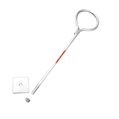 [SAP-01G] Ancla de Losa o Pared de 63-65 cm. de 13 cm diámetro de argolla Galvanizado por Inmersión.