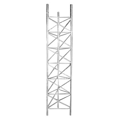 [STZ-60G] Tramo de Torre de 3 m x 60 cm de Ancho (Tubo 1-1/4 Ced. 30), Galvanizado por Inmersión en Caliente, Hasta 99 m de Elevación.