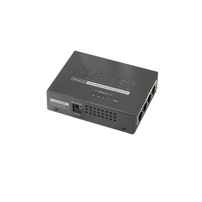 [HPOE-460] Inyector High PoE, de 4 Puertos Gigabit de Entrada, 4 Puertos PoE 802.3af/at Gigabit de Salida Para Cada Puerto, Hasta 30 W por interfaz