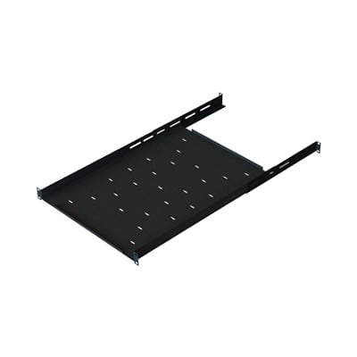 [CH-QR1] Charola Ajustable para Rack de 19 de 4 postes de 1 Unidad de Espacio. Profundidad de 633 a 816 mm