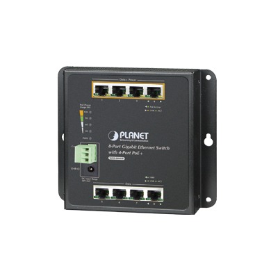[WGS-804HP] Switch Industrial No Administrable, Múltiple Montaje (Pared, Riel DIN y Magnético), 8 Puertos Gigabit con 4 puertos PoE 802.3at, Hasta 120 W.
