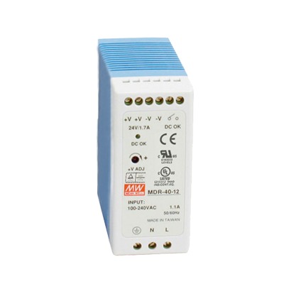[MDR-40-12] Fuente de poder Industrial Riel Din 12Vcc, 40W