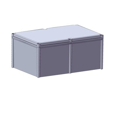 [TXG-02-35JK] Gabinete Plástico para Exterior (IP65) de 560 X 380 x 265 mm Cierre por broche.