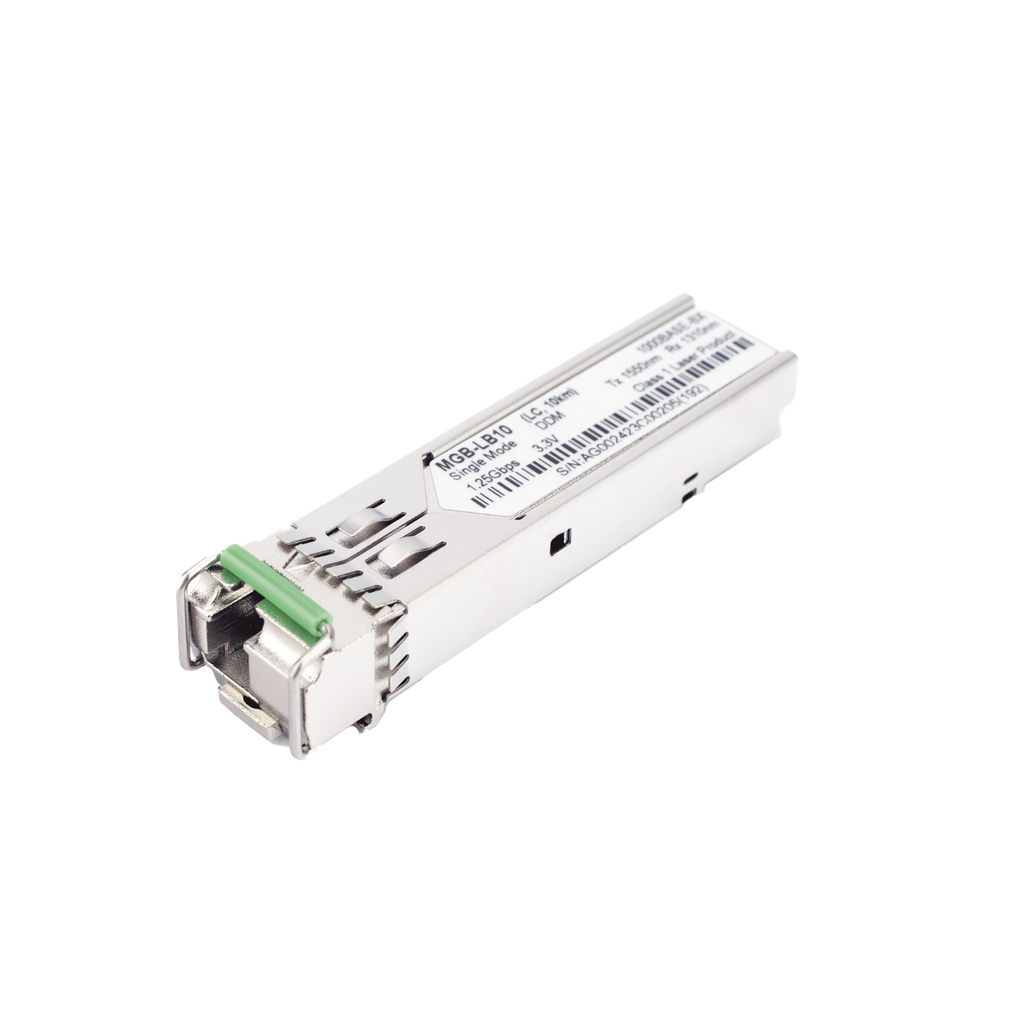 [MGB-LB10] Transceptor mini-Gbic SFP 1G LC TX:1550nm RX:1310 para fibra Mono Modo 10 Km WDM, Requiere MGB-LA10