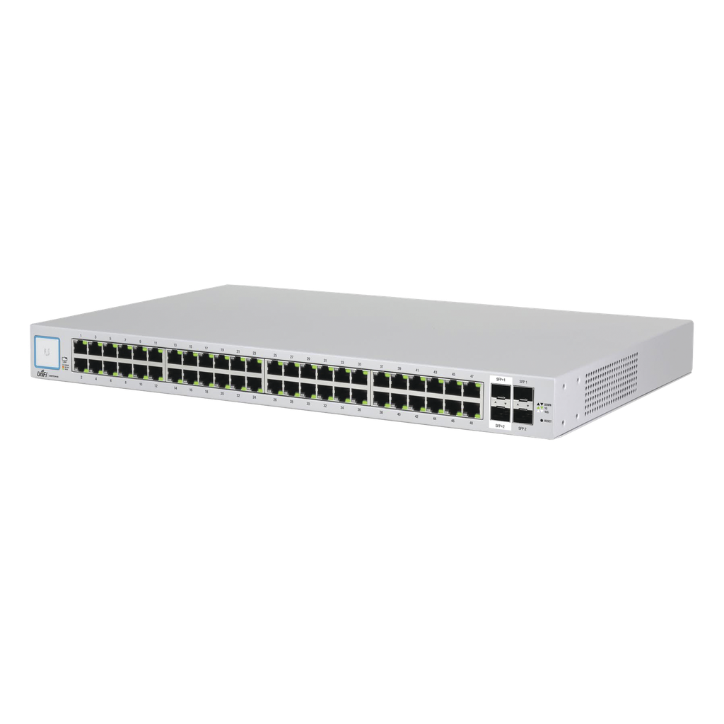 [US-48] Switch UniFi administrable de 48 puertos 10/100/1000, 2 SFP y 2 SFP+, Sin PoE