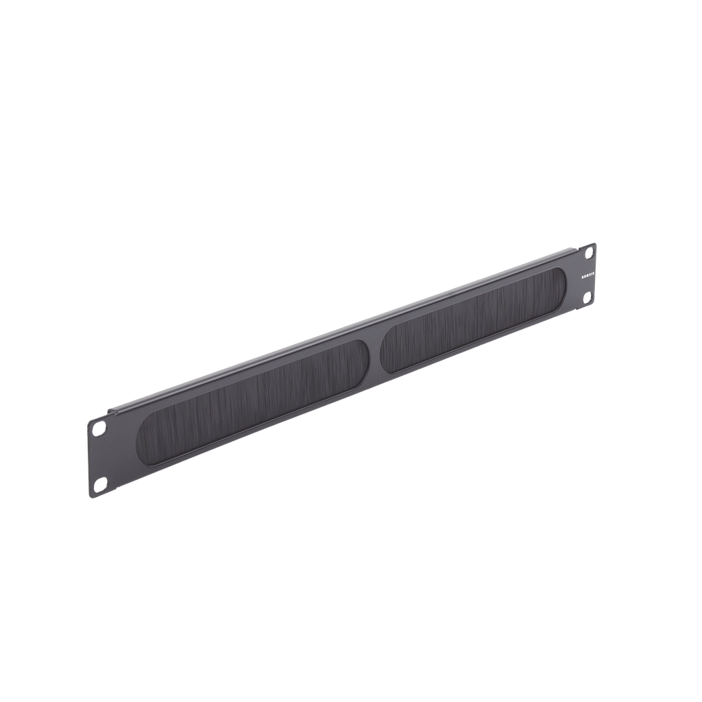 [PNL-BRSH-1] Tapa Ciega para Rack de 19in, Tipo Cepillo de Nylon, para Paso de Cables y Mejor Manejo Térmico, Color Negro, 1UR