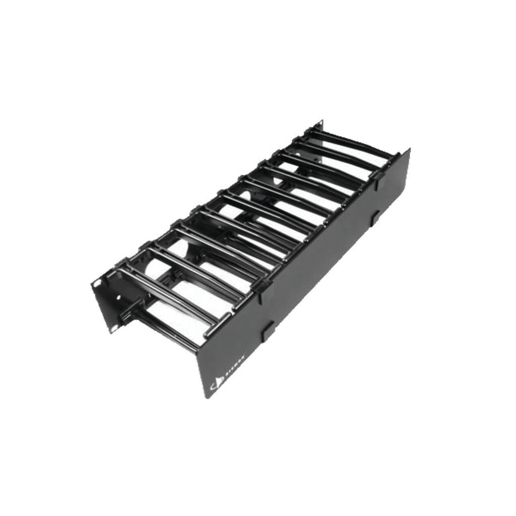 [HCM-6-1U] Organizador de Cable Horizontal RouteIT, Sencillo, Para Rack de 19in, 6in de profundidad, 1UR
