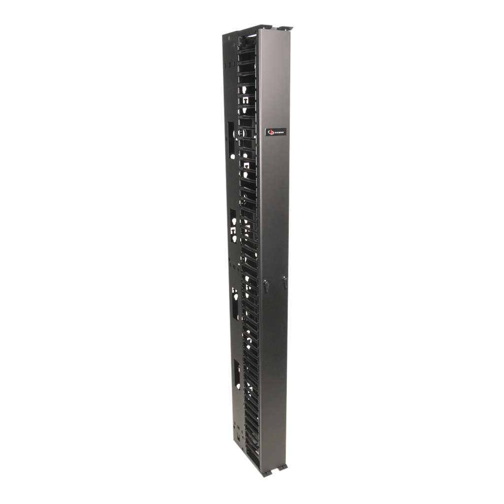 [VCM-6] Organizador RouteIT Vertical Sencillo de 45UR, Fabricado en Acero Laminado en Frío 16AWG, 6in (152mm) de Ancho
