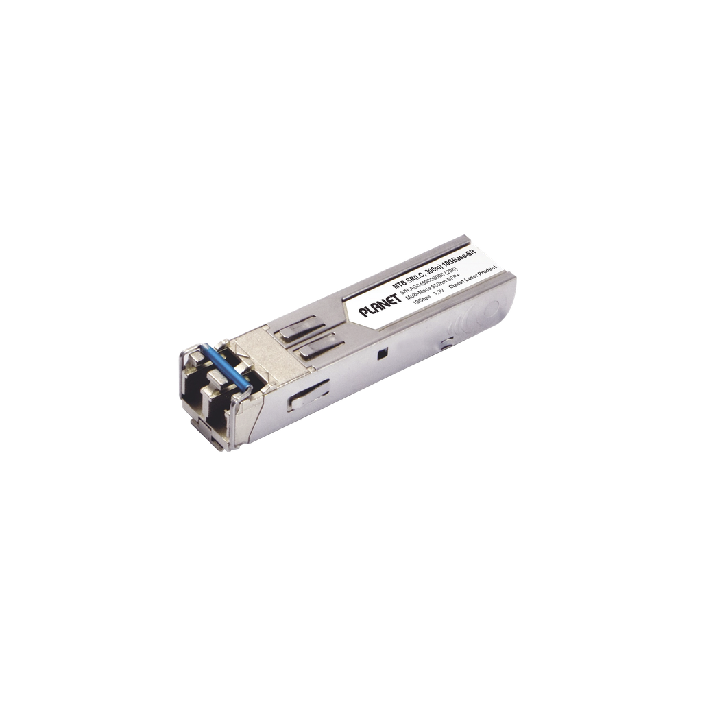 [MTB-TSR] Transceptor Industrial, SFP de 10 G, Conector LC, Fibra Multimodo, Hasta 300 m, Soporta temperaturas de -40 a 85°C.