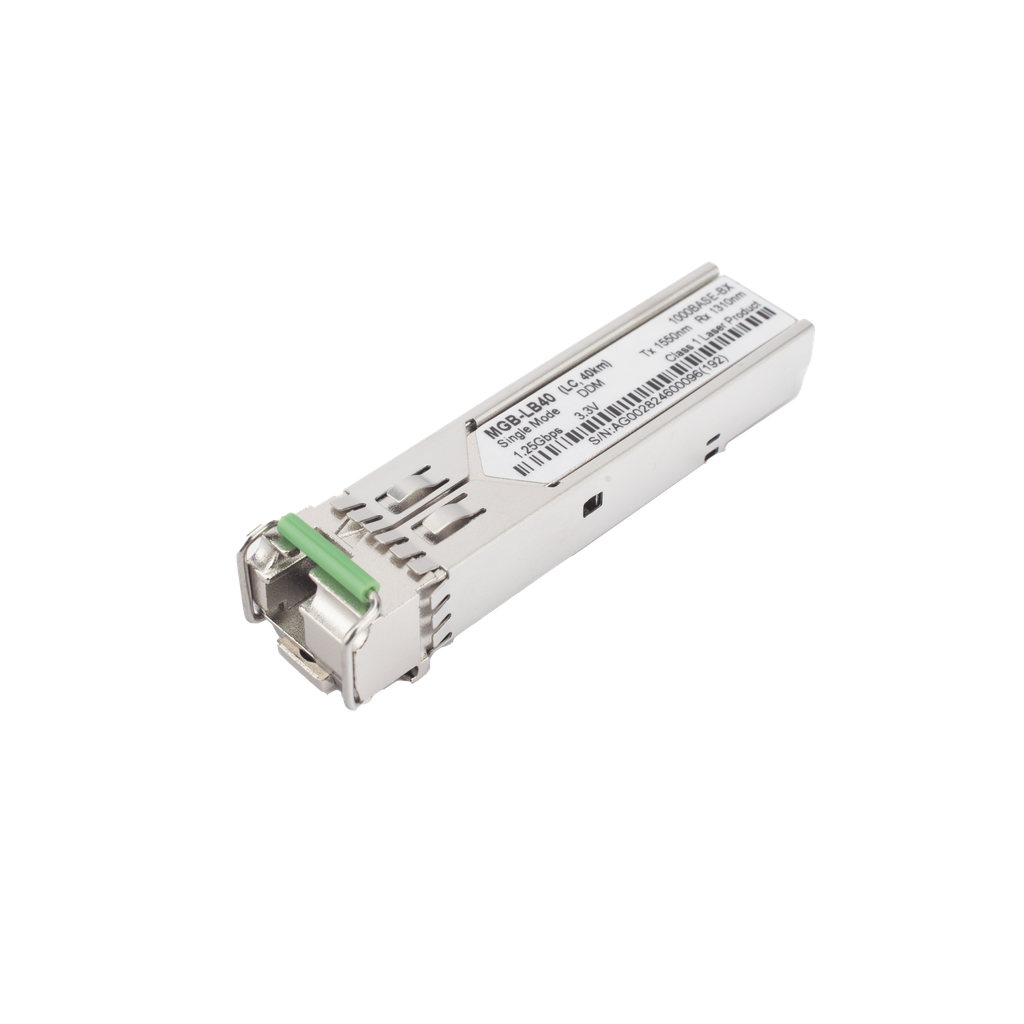 [MGB-LB40] Transceptor mini-Gbic SFP 1G LC TX:1550nm RX:1310 para fibra Mono Modo 40 Km WDM, Requiere MGB-LA40
