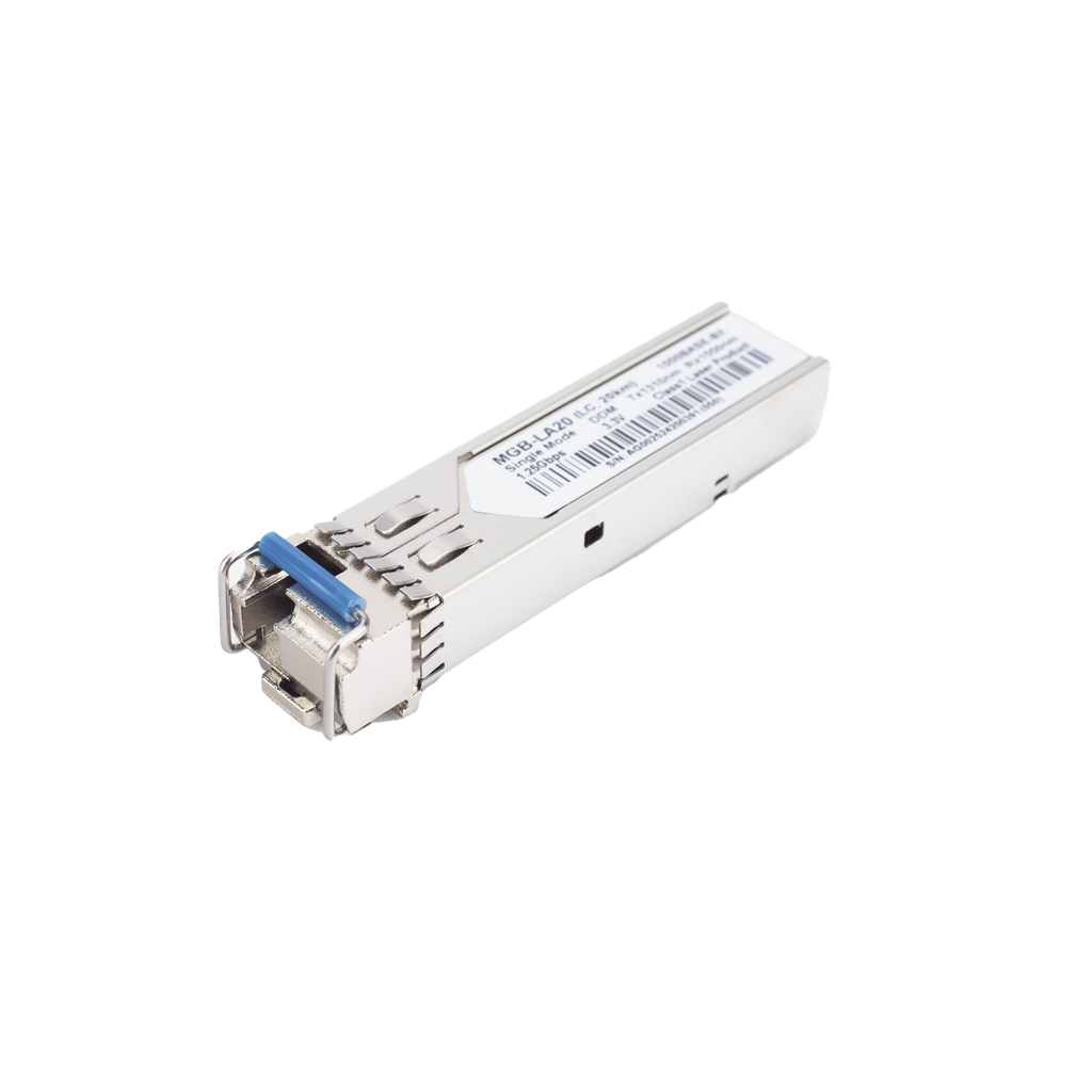 [MGB-LA20] Transceptor WDM mini-Gbic SFP 1G LC TX:1310nm RX:1550 para fibra Mono Modo 20 Km, Requiere MGB-LB20