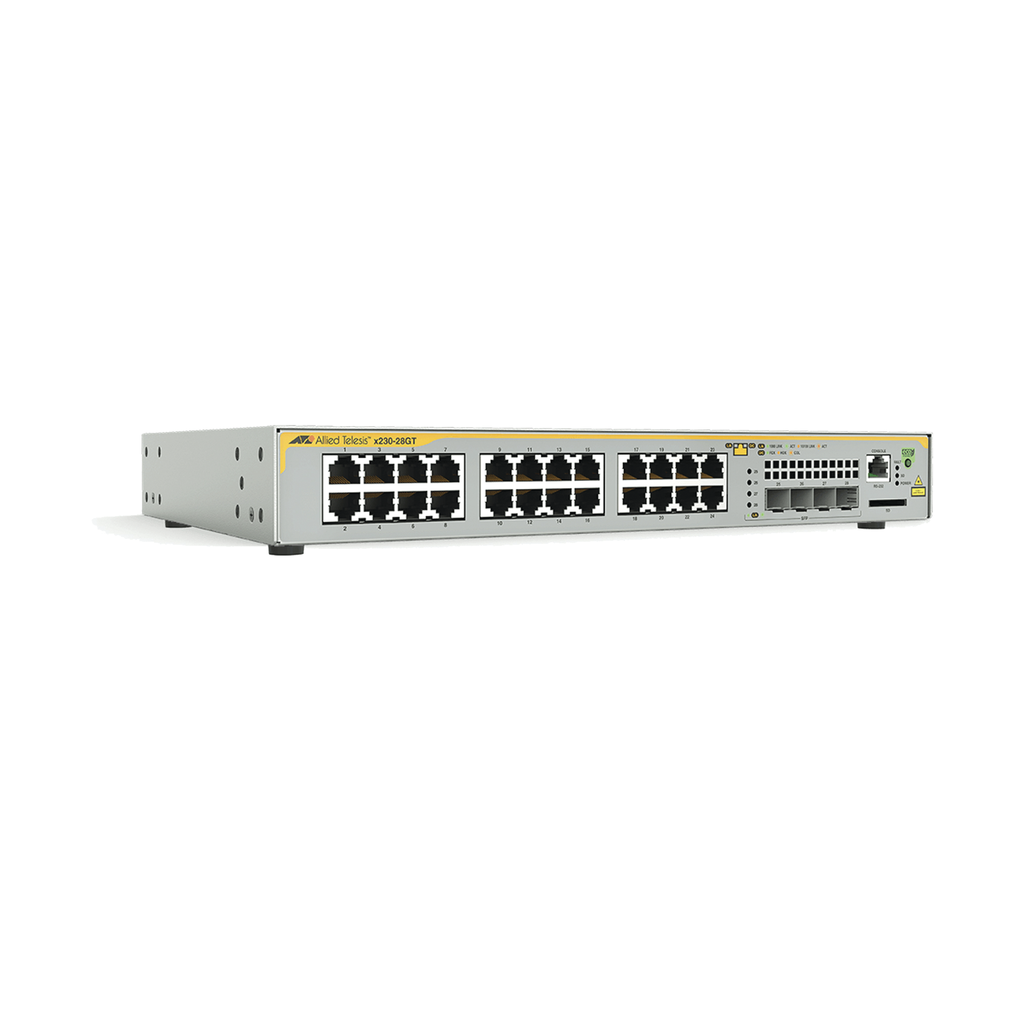 [AT-X230-28GT-10] Switch Administrable Capa 3, 24 puertos 10/100/1000 Mbps + 4 puertos SFP Gigabit