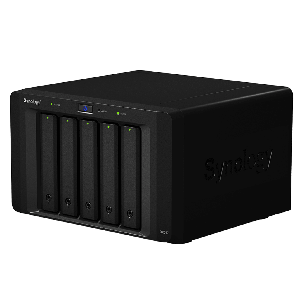 [DX517] Unidad de Expansión Synology DX517 | 5 Bahías SATA HDD/SSD 3.5 y 2.5 | Puerto eSATA | Diseño Hot-Swap | Compatible con DS1517+ y DS1817+.