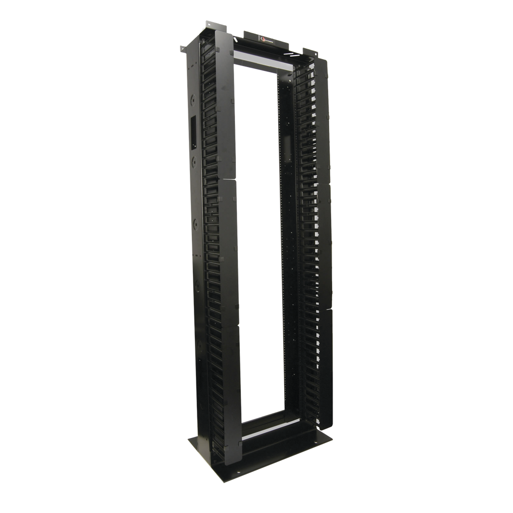 [RS3-07] Rack de Aluminio System de 7ft x 19in, 45UR, Con organizadores verticales, conexión de tierra y accesorios de montaje