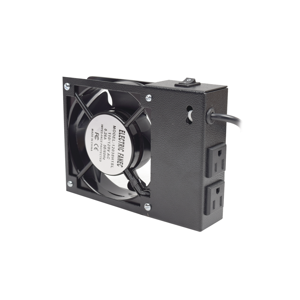 [LP-VENT-01] Ventilador 110 Vca con Clavija para Gabinete de Pared con 2 Tomas de Corriente