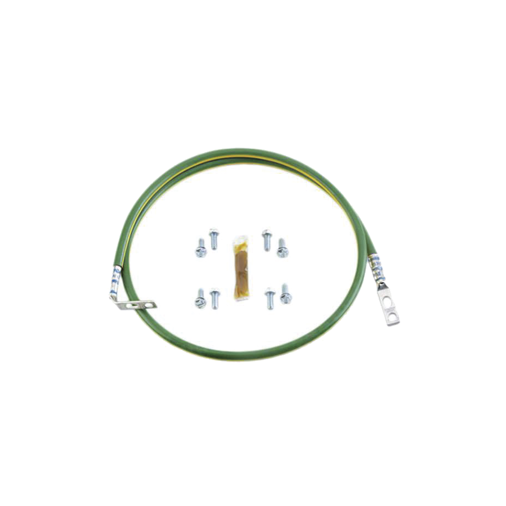 [RGEJ624PHY] Jumper para Aterrizar Equipos en Racks o Gabinetes, 6 AWG, con Terminal Doblada a 45 Grados, Para Conexión a Tierra y Terminal Recta Para Equipos, 61 cm de Largo
