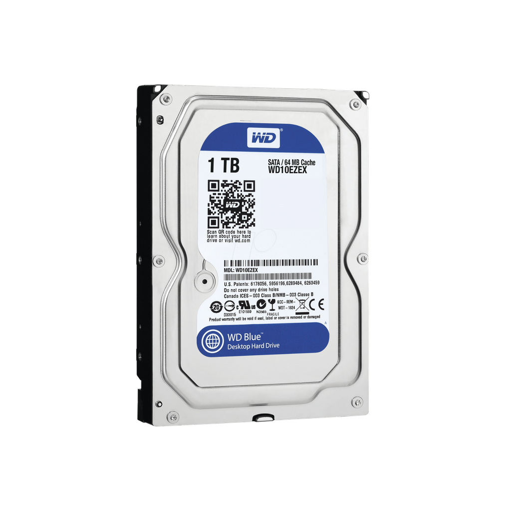 [WD10EZEX] Disco duro Blue de 1 TB / 7200 RPM / Recomendado para PC / Uso 8-5 / 1 Años de Garantia