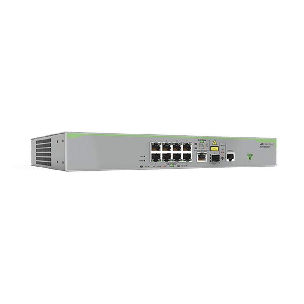[AT-FS980M/9-10] Switch Administrable CentreCOM FS980M, Capa 3 de 8 Puertos 10/100 Mbps + 1 puertos RJ45 Gigabit/SFP Combo