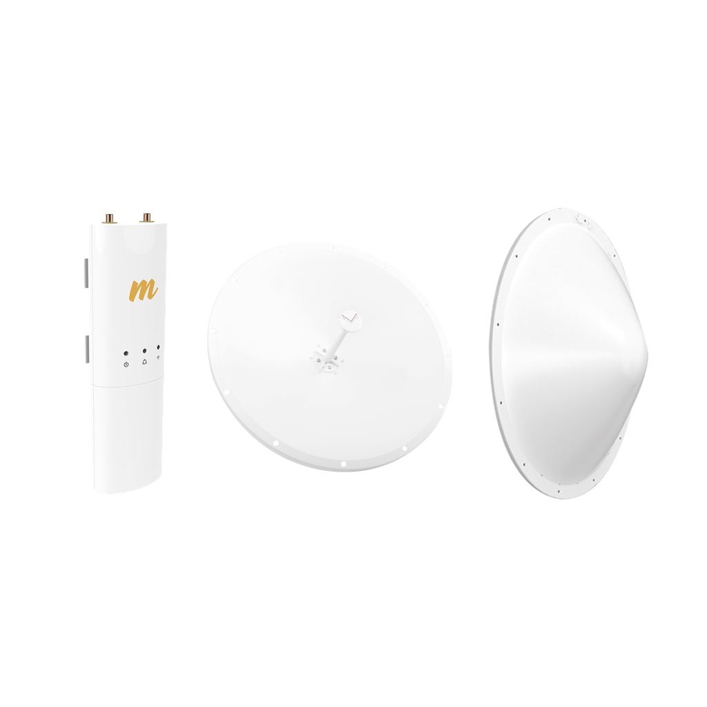 [C5C-TXP-KIT] Kit de radio C5C con Antena de 28dBi, Frecuencia (4.9-6.5 GHz), para hasta 20 km, Radomo, PoE y Jumpers Incluidos