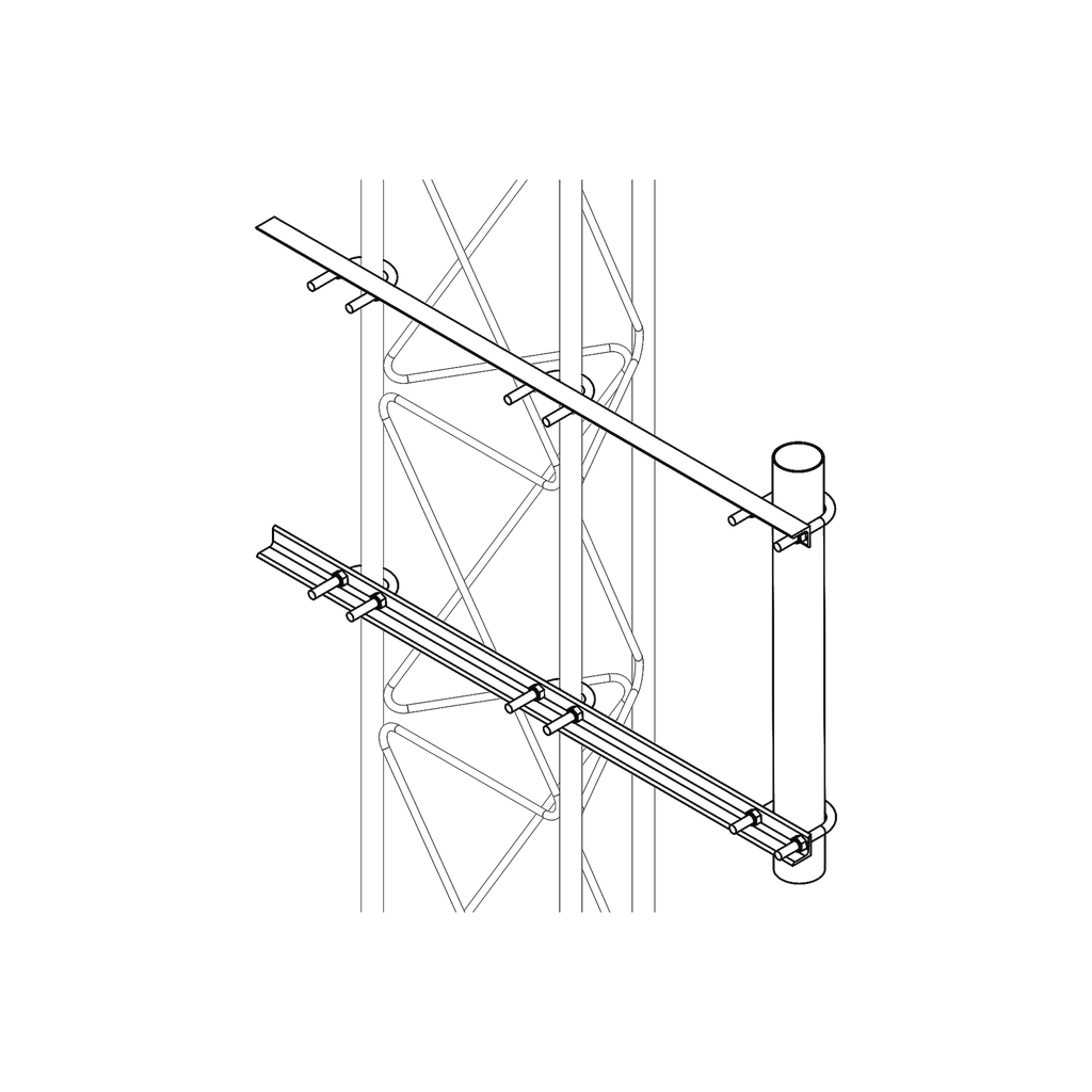 Brazo Lateral Liviano para Tramo STZ30G Galvanizado por Inmersión en Caliente.