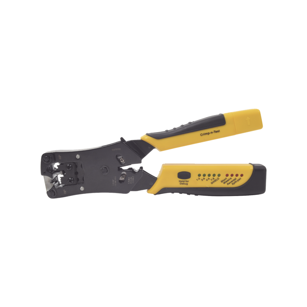 [EP376C] Pinza 3 en 1: Pelacables/ Terminado/ Probador para UTP. Enchufe Modular de Prueba para RJ45/RJ11/RJ22.