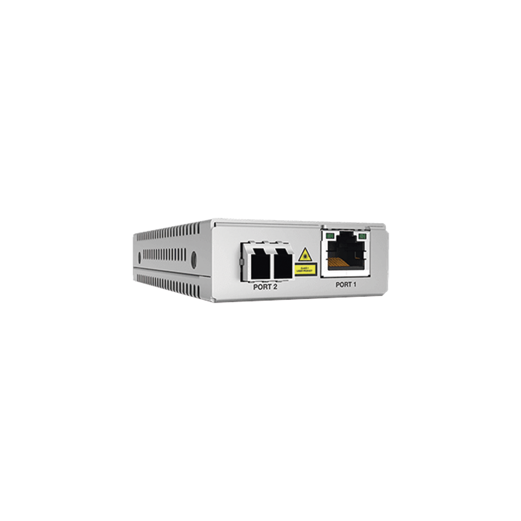 [AT-MMC2000LX/LC-TAA-60] Convertidor de medios Gigabit Ethernet a fibra óptica, conector LC, monomodo (SMF), versión TAA (Trade Agreement Act), 10 km