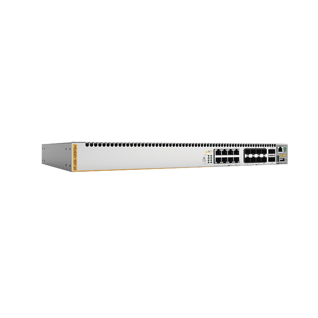 [AT-X550-18XSPQM-10] Switch Stackeable Inteligente Capa 3, 8 puertos 1 G / 2.5 G / 5 G / 10 G BaseT PoE+, 8 puertos 1 G / 10 G SFP+ y 2 puertos 40 G QSFP, 240 W