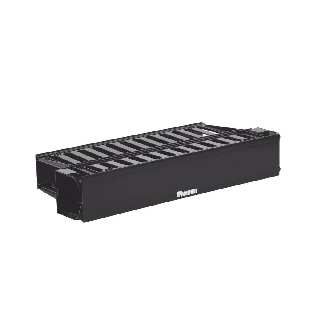 Organizador de Cables Horizontal PatchLink, Doble (Frontal y Posterior), Con Tapa Extendida, Para Rack de 19in, 2UR