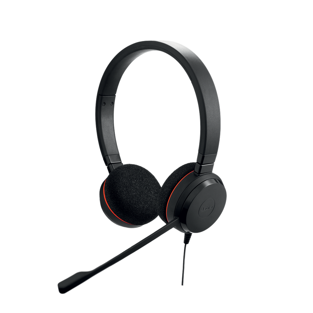 Jabra Evolve 20 Duo con conexión USB, micrófono con cancelación de ruido de última generación, configuración Plug and Play, Certificación Microsoft Teams (4999-823-109)