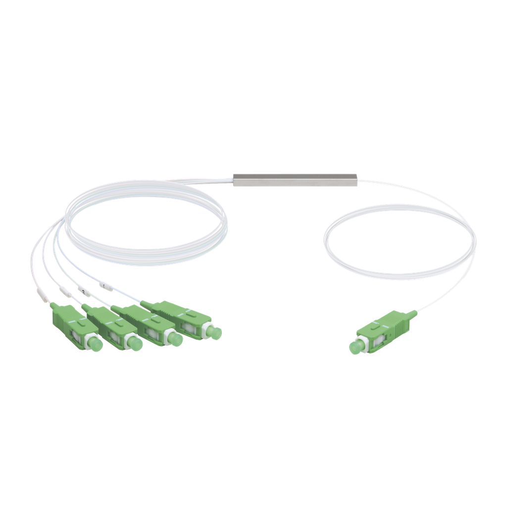 UFiber Splitter (Divisor Óptico) PLC 1 x 4, con conectores SC/APC