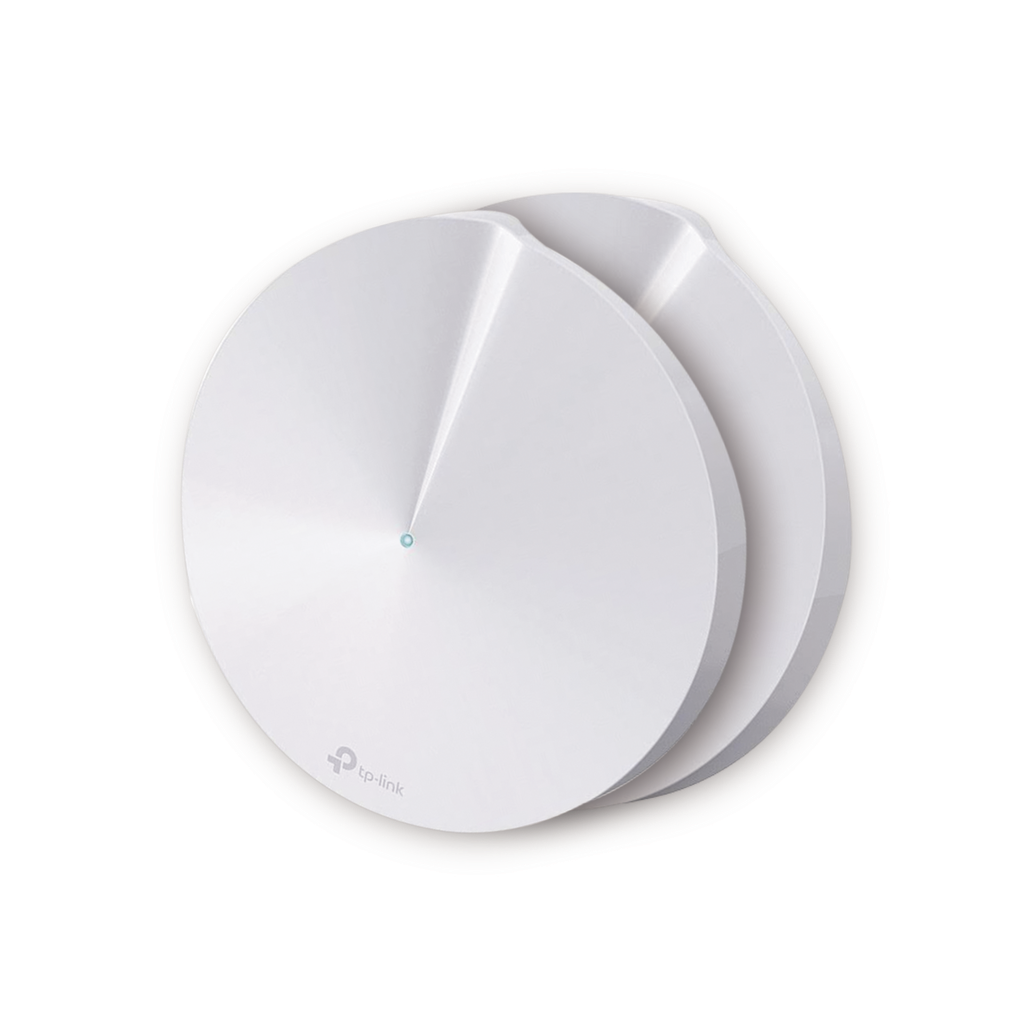 [DECOM5-2PACK] Kit 2 Routers Inalámbricos MESH Interior para Hogar / Doble Banda Wi-Fi 5 AC1300 Mbps / 2 Puerto Gigabit WAN/LAN / 4 Antenas Internas / Administración Mediante la App Deco (iOS, Android) / Protección HomeCare