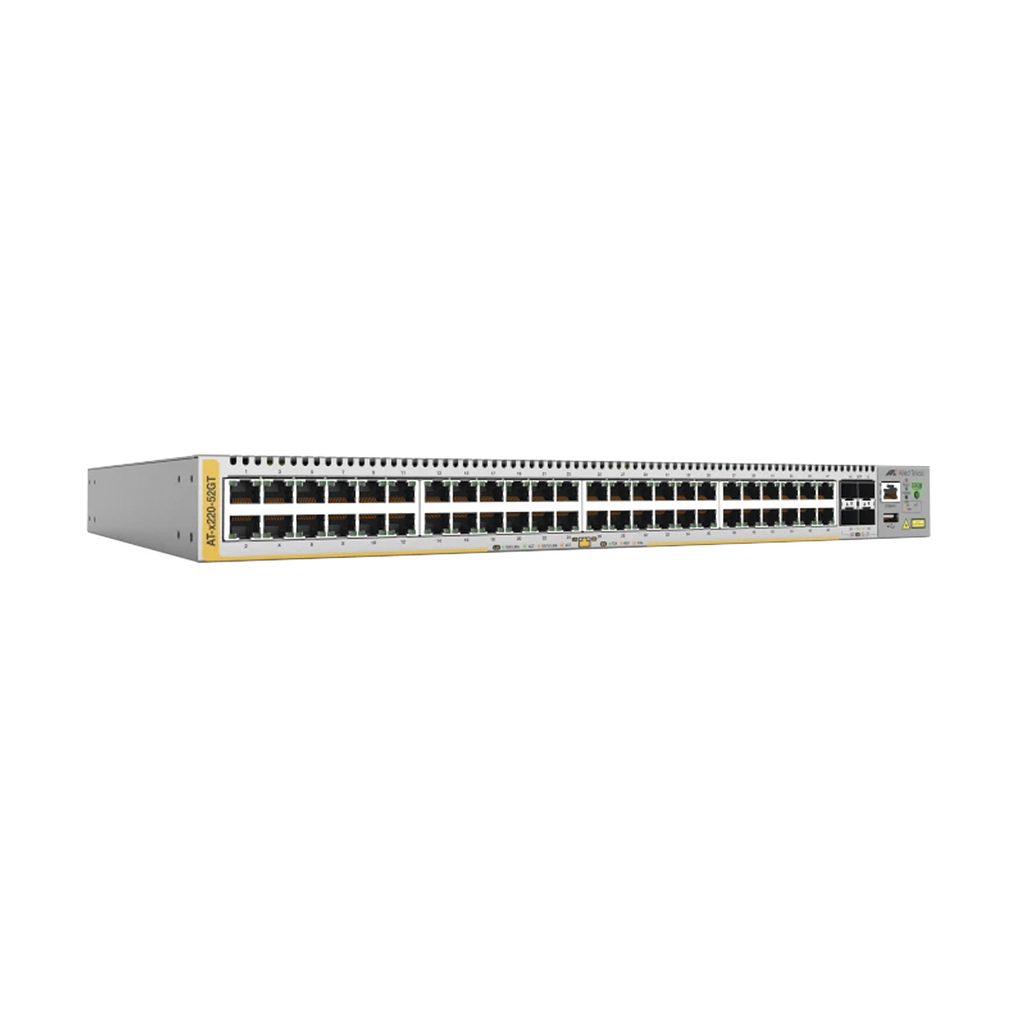 [AT-X220-52GT-10] Switch Administrable Capa L2+ Giga, 48x 10/100/1000-T, 4x SFP