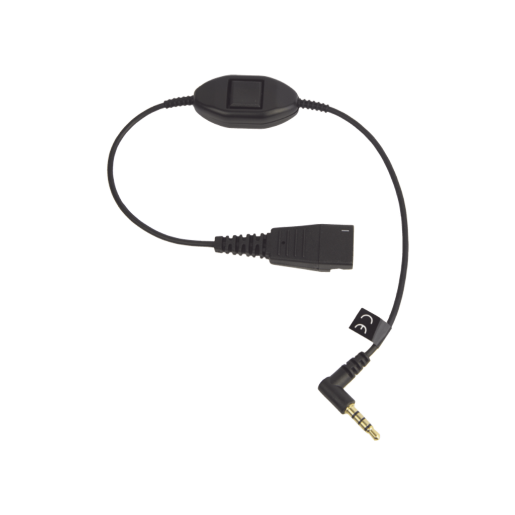 [MOBILE-QD-35MM-S] Jabra Cord QD a conector de 3.5 mm con Push-to-Talk para teléfonos celulares smartphones (8800-00-103)