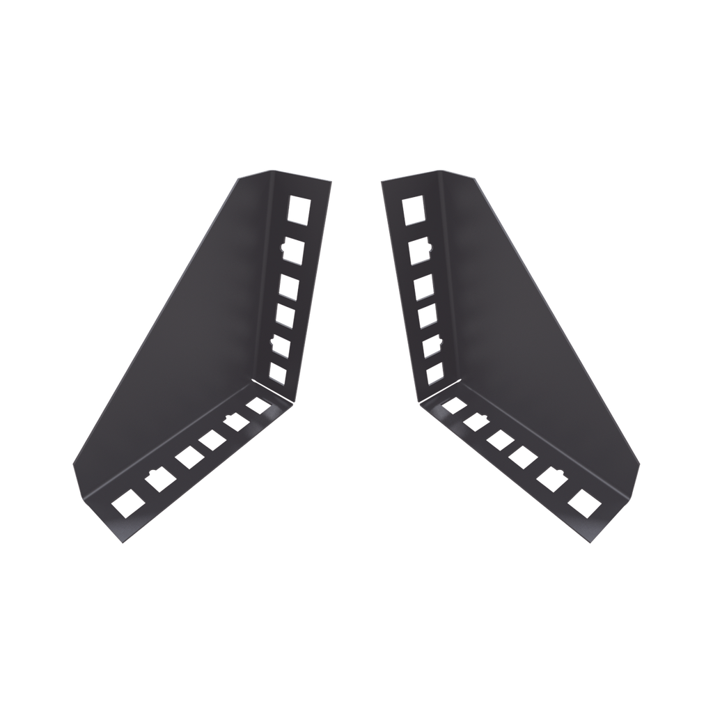 [LP-RACK-ADAP] Par de Sujetadores para Instalación de Equipo Rackeable en Placa o Pared (hasta 2U), Puede soportar 10 Kg