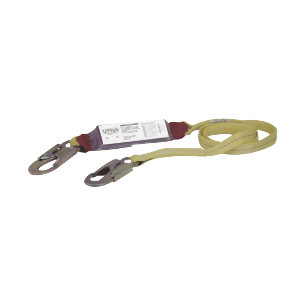 Amortiguador de impacto, en banda con costuras reforzadas, con ganchos de doble seguro.