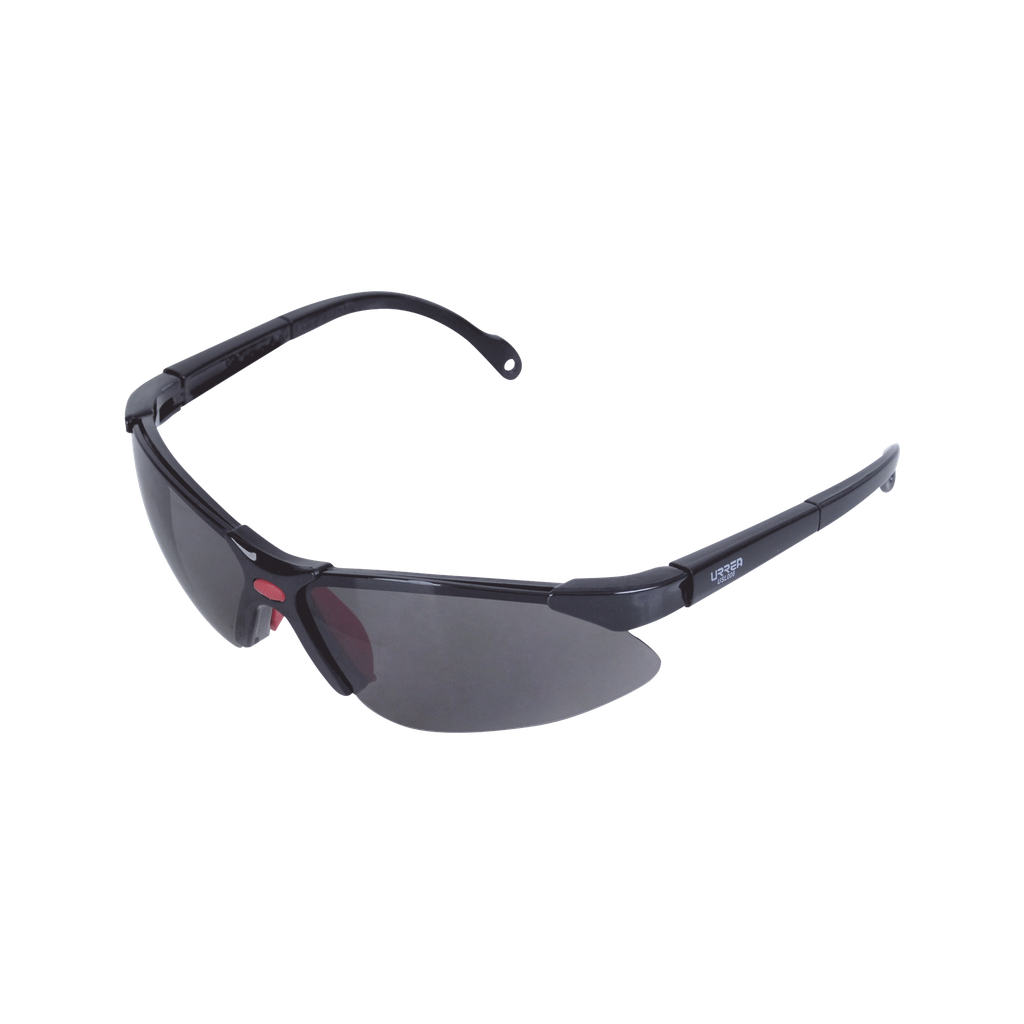 Lentes de seguridad modelo Orión negro, armazón de plástico.