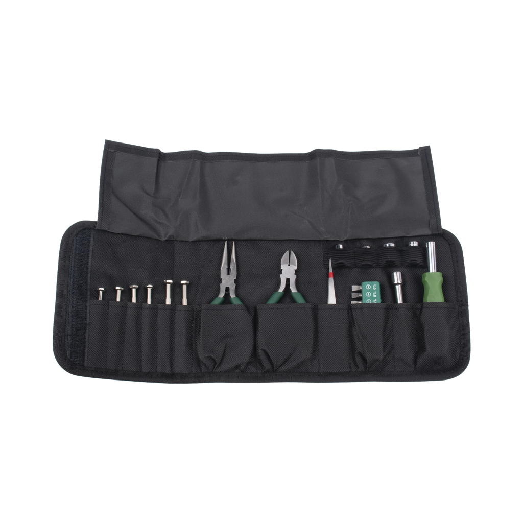 [EPZH04] Juego de Herramientas en Estuche Portátil con 25 Pzas.  (Desarmadores Finos + Pinzas + Puntas + Maneral).