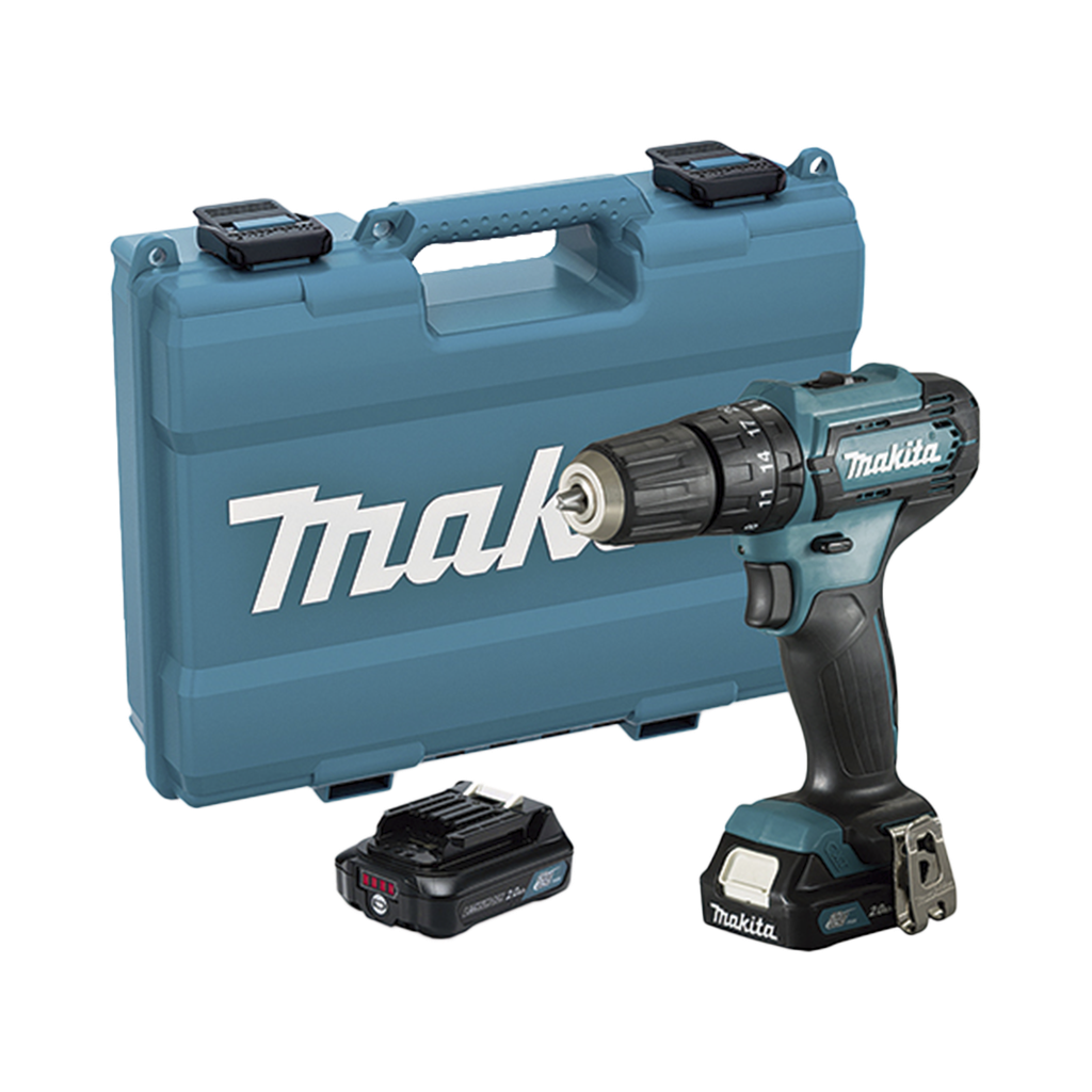 [HP-333-DSAE] Taladro Combinado de 12Vcc, con tecnología CXT, (Incluye 2 Baterías y Cargador Rápido, Maletín plástico).